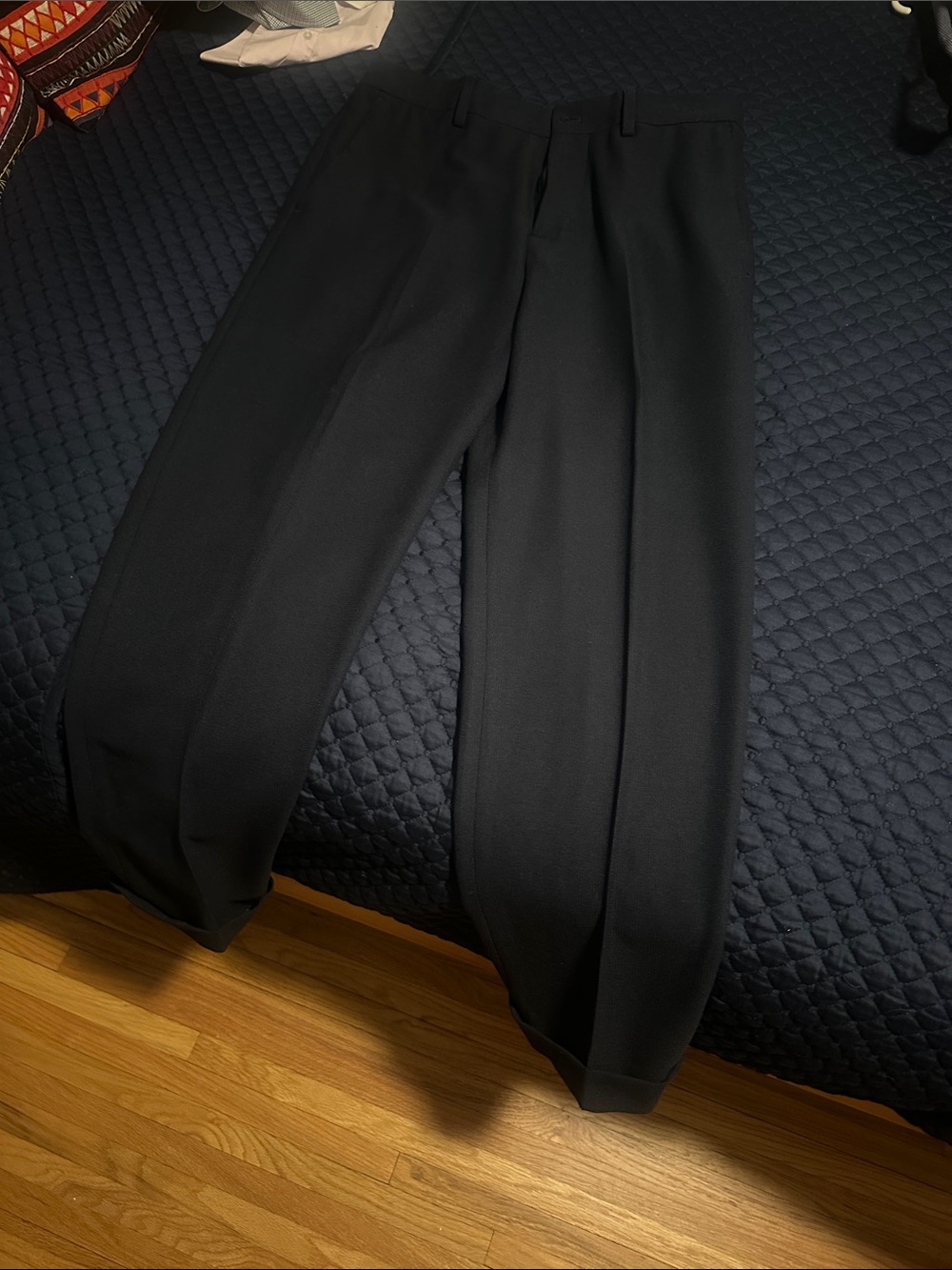 Men's Navy Zara Dress Pants - Classic Tailored Fit